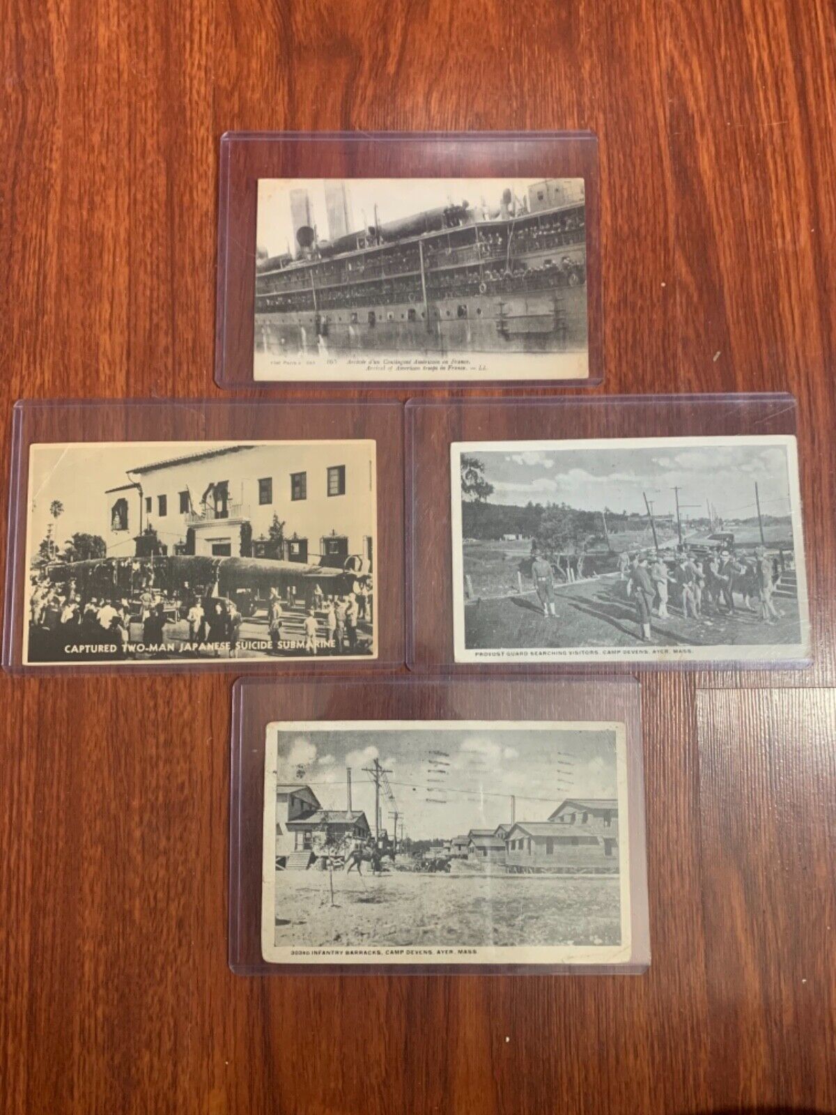 Lot of four different vintage/antique postcards. Authentic/souvenir/novelty