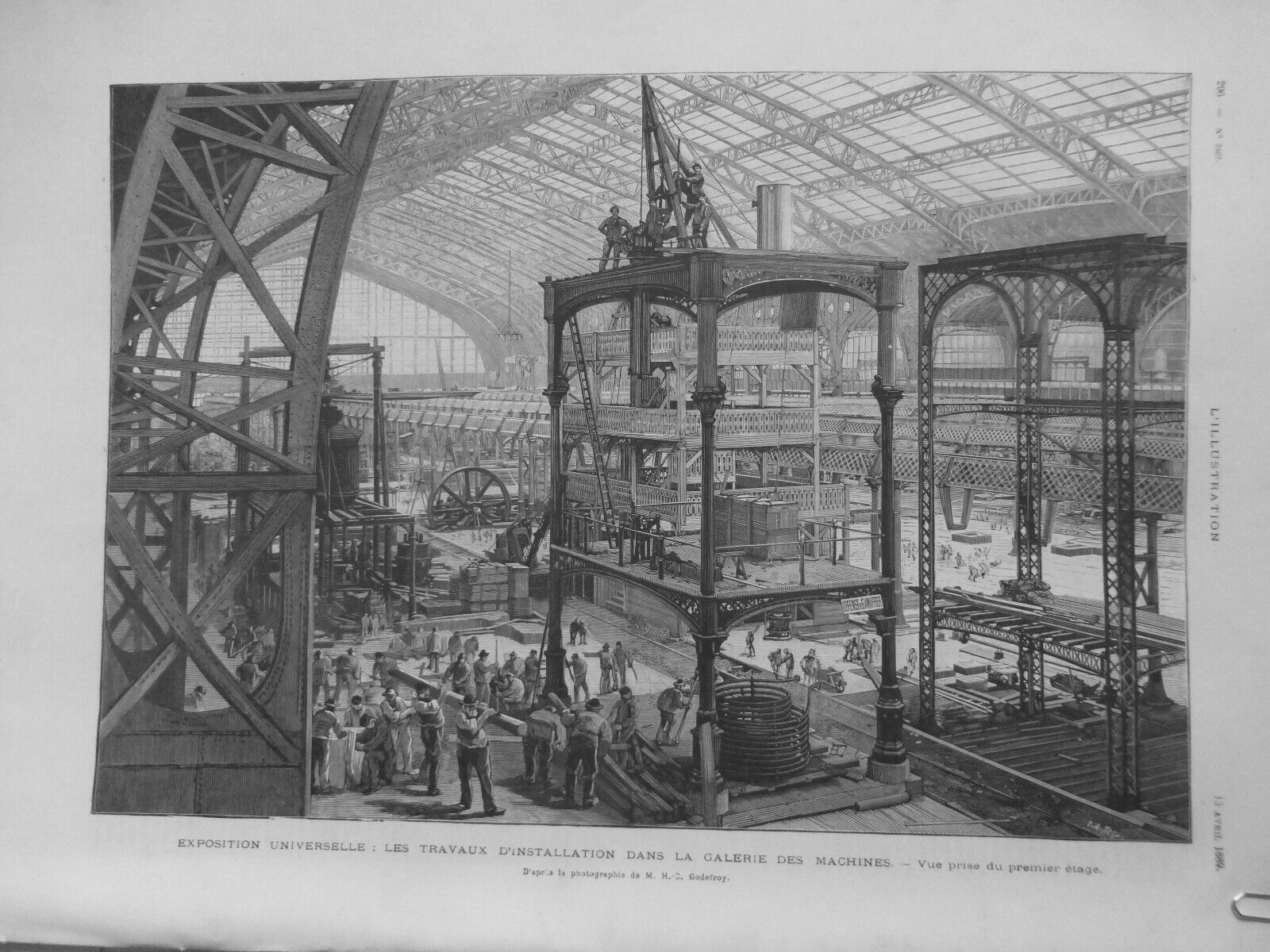 1889 UNIVERSAL EXHIBITION GALLERY MACHINES 3 ANTIQUE NEWSPAPERS