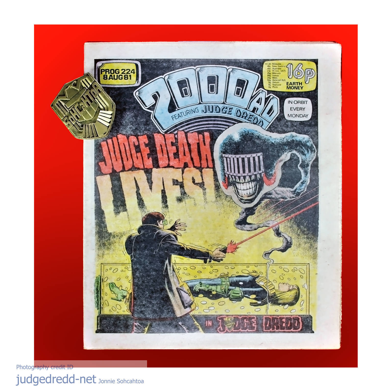 2000AD Prog 224-228 Judge Dredd Judge Death Lives All 5 Comics 8 8 1981  (mu)
