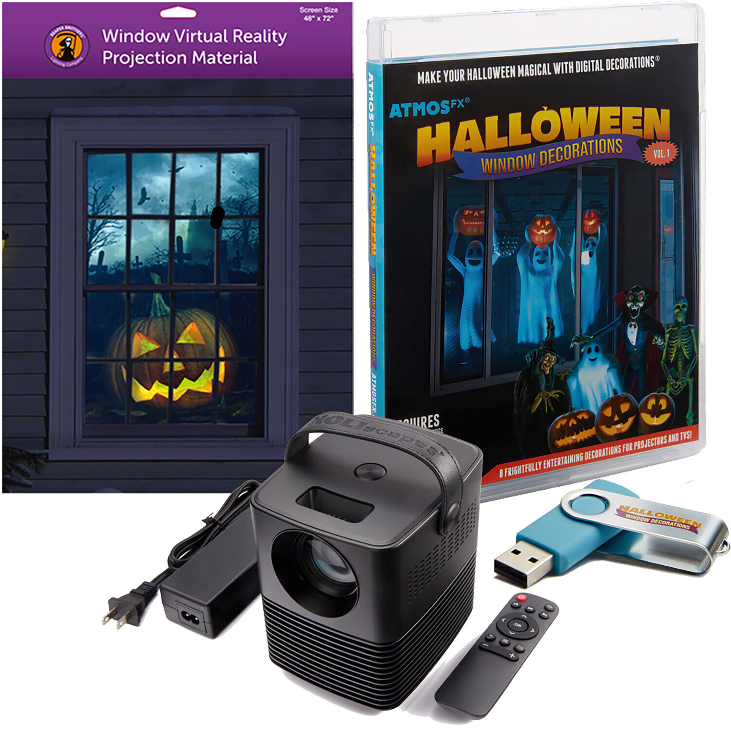 AtmosFX Digital Decoration Kits - Videos, Screen & Projector included