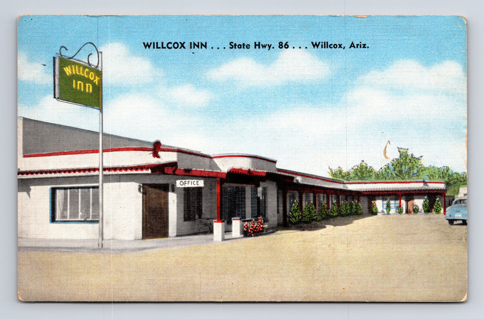 Willcox Inn Motel Hwy 86 Willcox Arizona AZ Roadside America Postcard