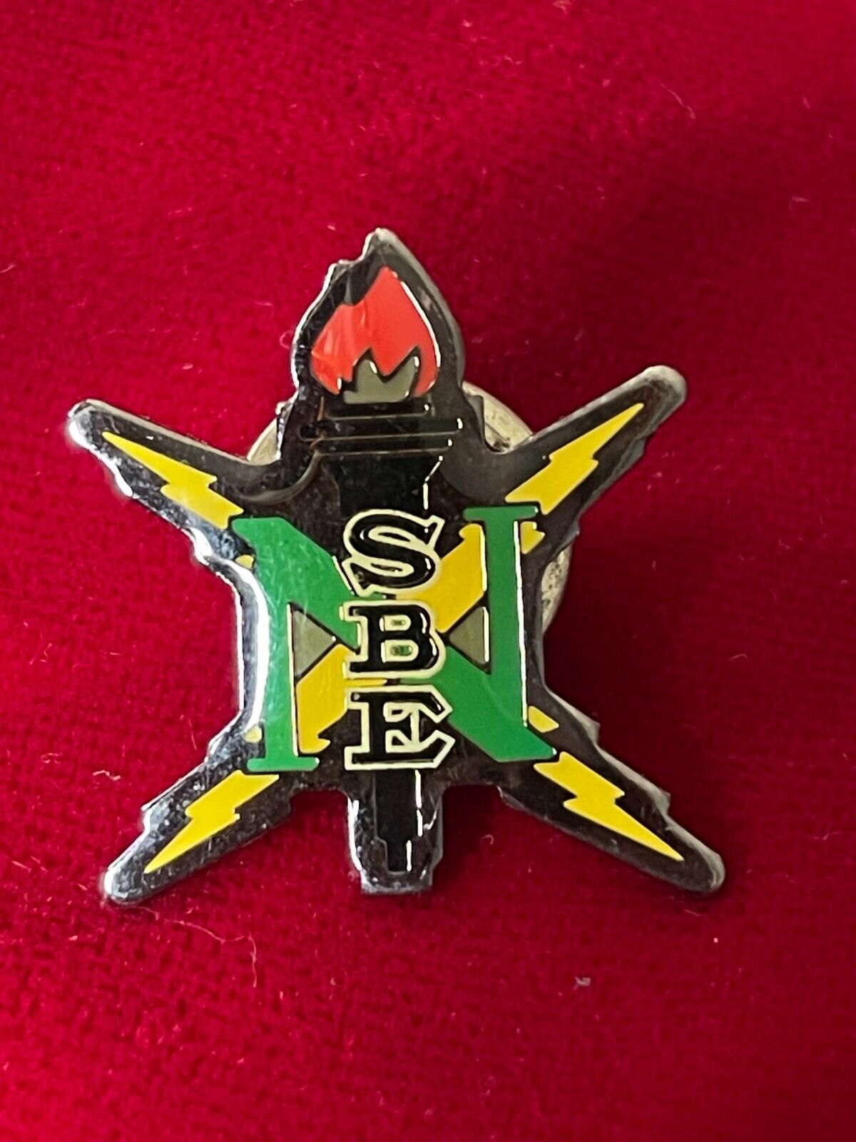 NSBE National Society of Black Engineers Logo Epoxy Lapel Pin .80\