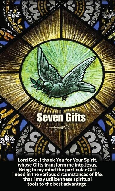 Seven Gifts of the Holy Spirit, Holy Card, 5-pack,