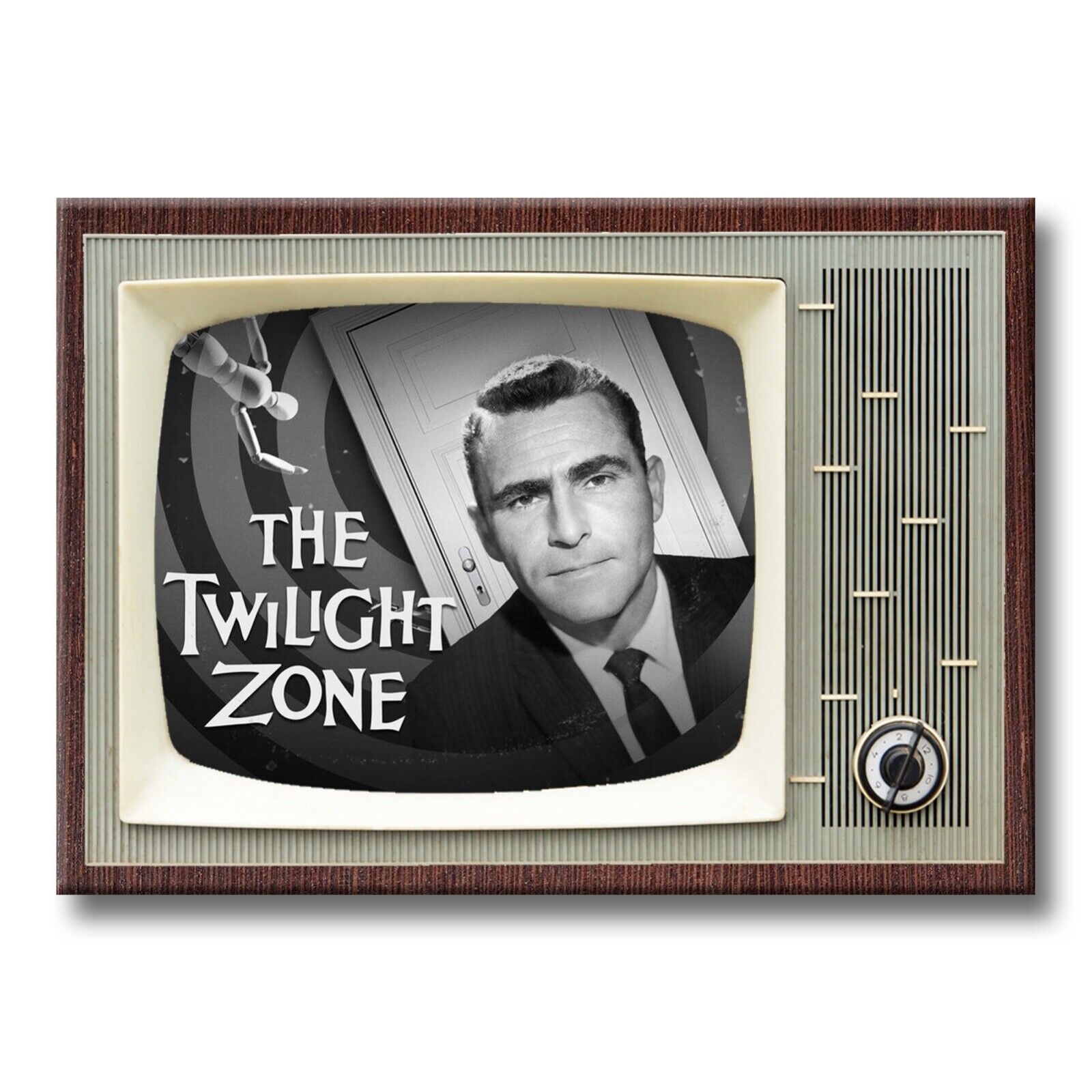 Twilight Zone TV Show Classic TV 3.5 inches x 2.5 inches Steel Fridge Magnet