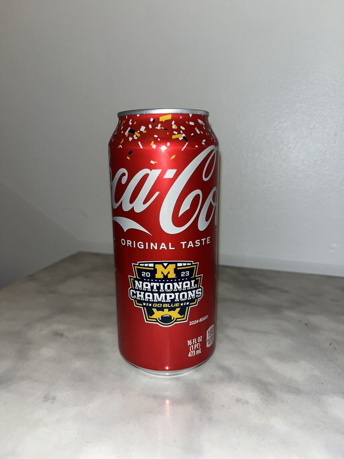 RARE 2023-2024 Michigan wolverines championship coca-cola 16fl oz