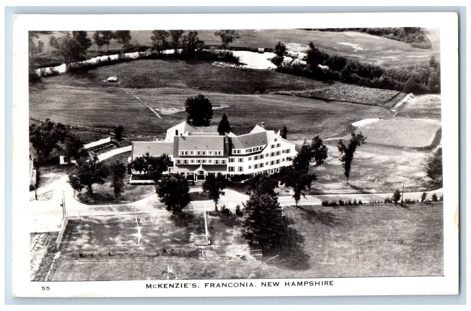 Franconia New Hampshire NH Postcard RPPC Photo McKenzie's House Mansion 1958
