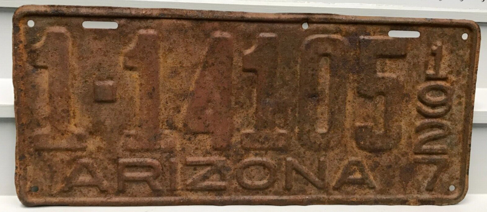 1927 Arizona License Plate 1-14105