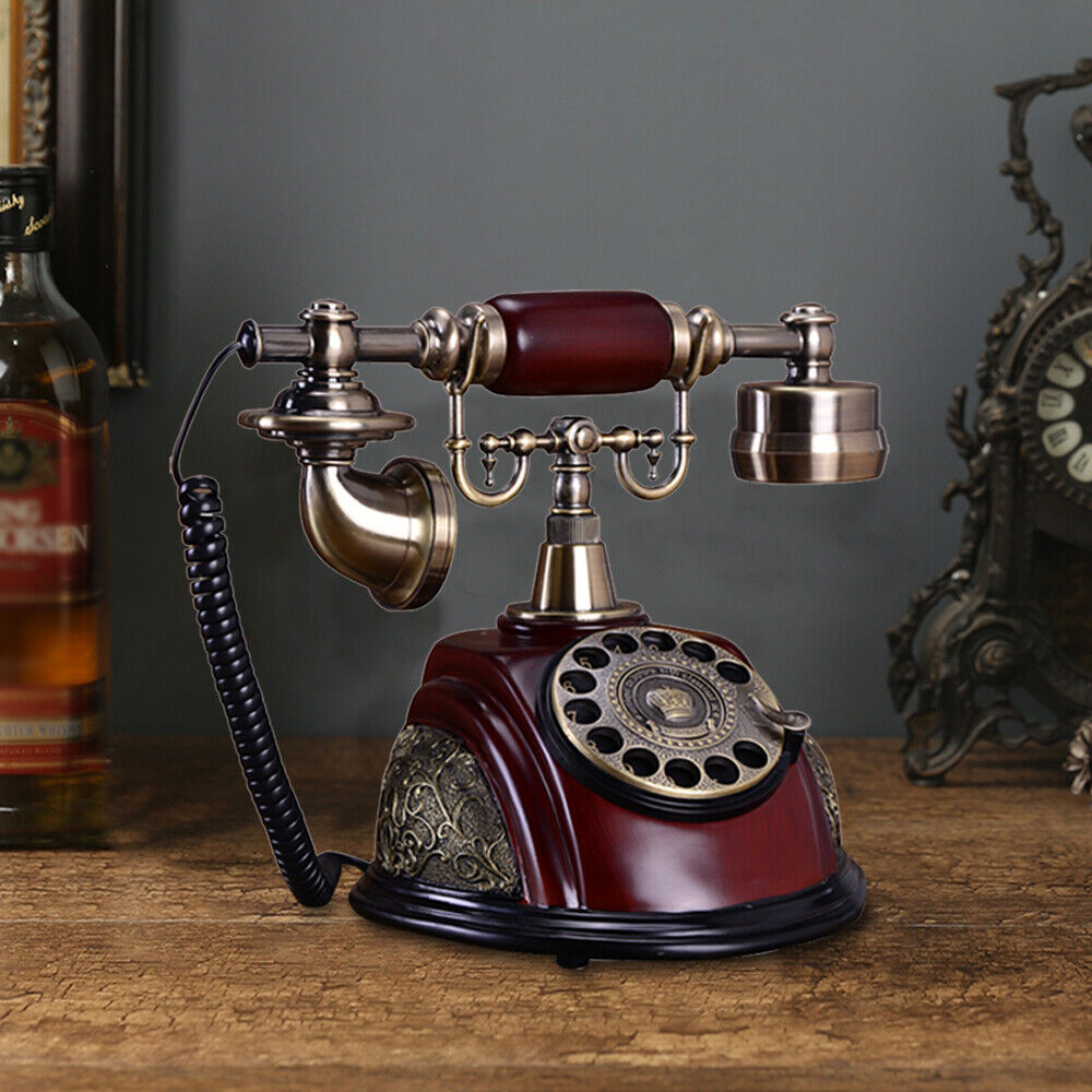Vintage Rotary Dial Telephone Phone Working Vintage Retro Old Fashion Telephone 