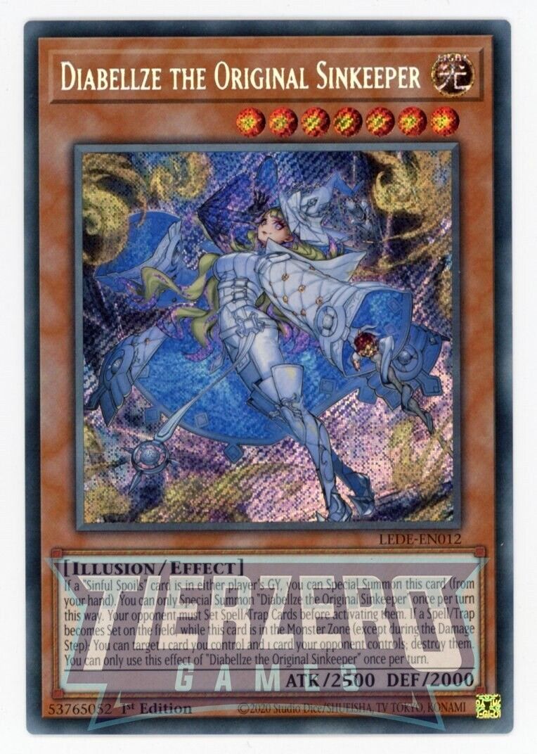 Yugioh LEDE-EN012 Diabellze the Original Sinkeeper Secret Rare 1st NM