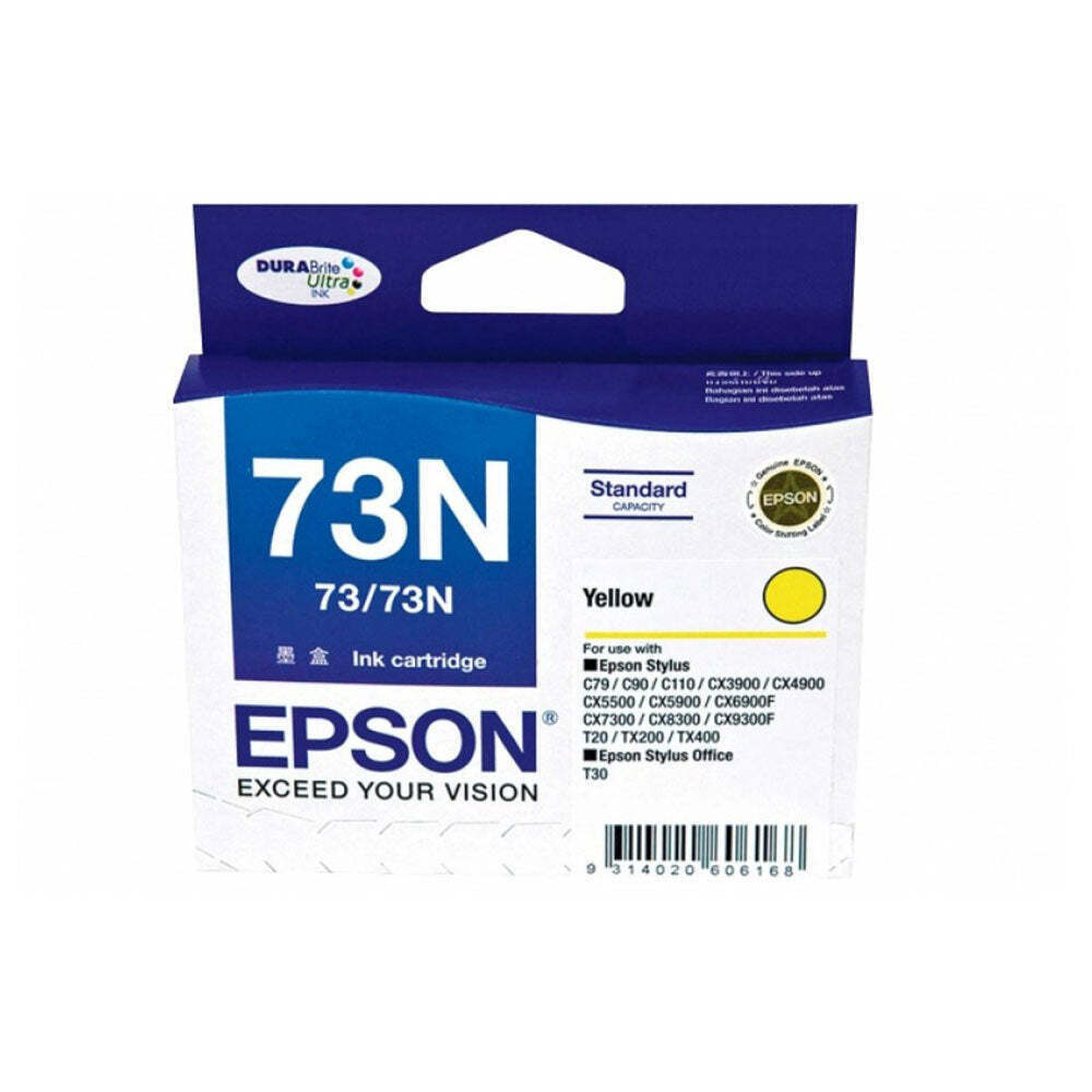 Epson inkjet 73N Cartridge Yellow Durable General Purpose Water Smudge Resistant