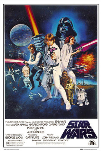 STAR WARS A New Hope Original Score POSTER 61x91cm NEW * Skywalker Vader Obi-wan