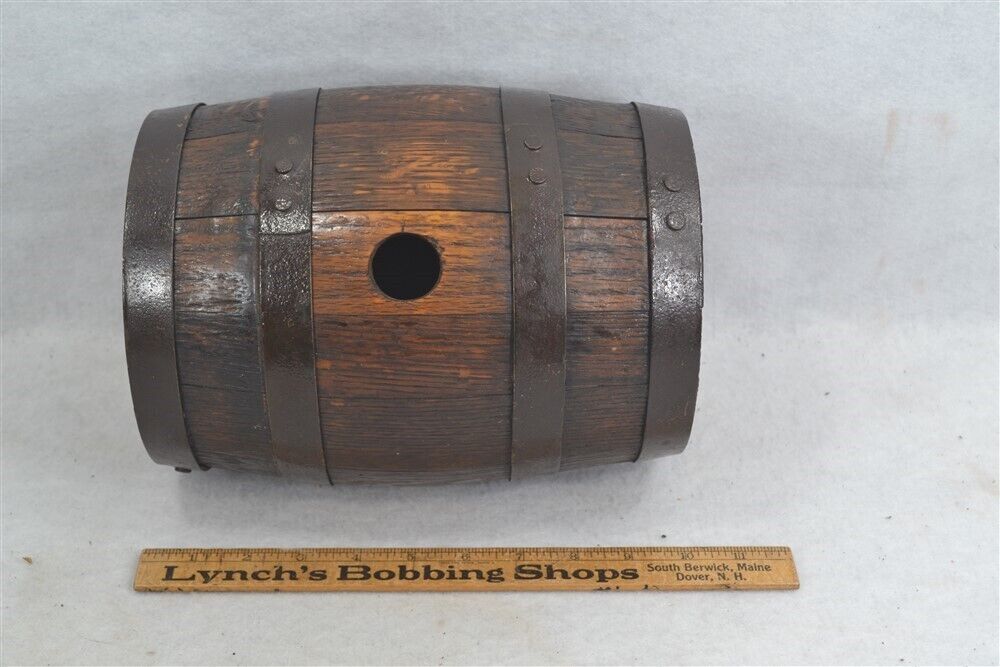 antique black powder keg barrel Revolution 10 in. oak reenactment 18th original 