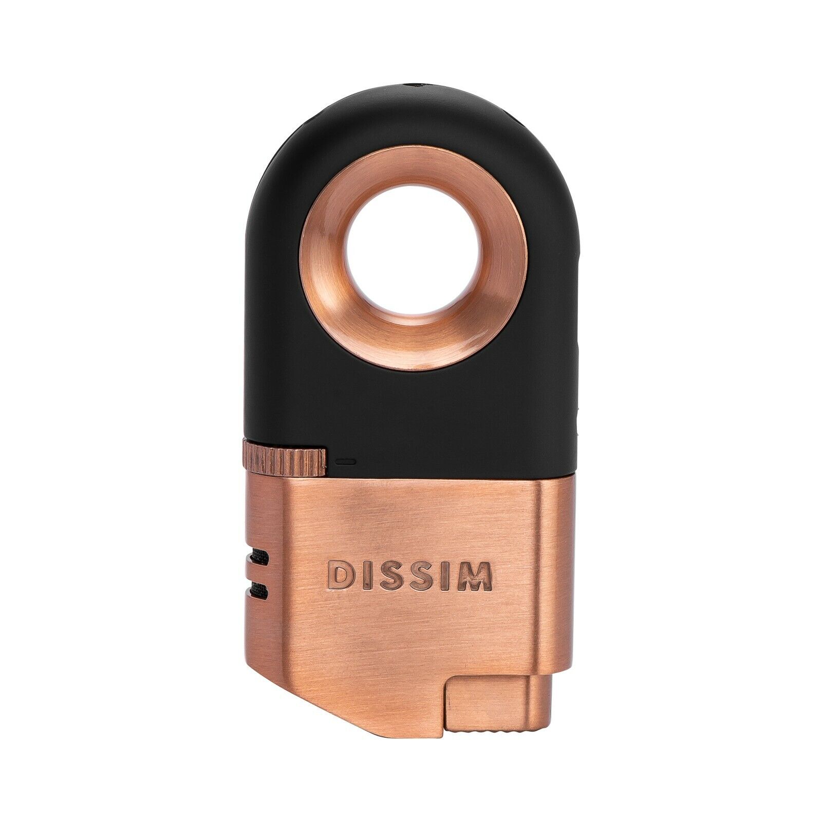 DISSIM World's First Inverted Lighter, Dual Torch, Light up or down, Rose Gold