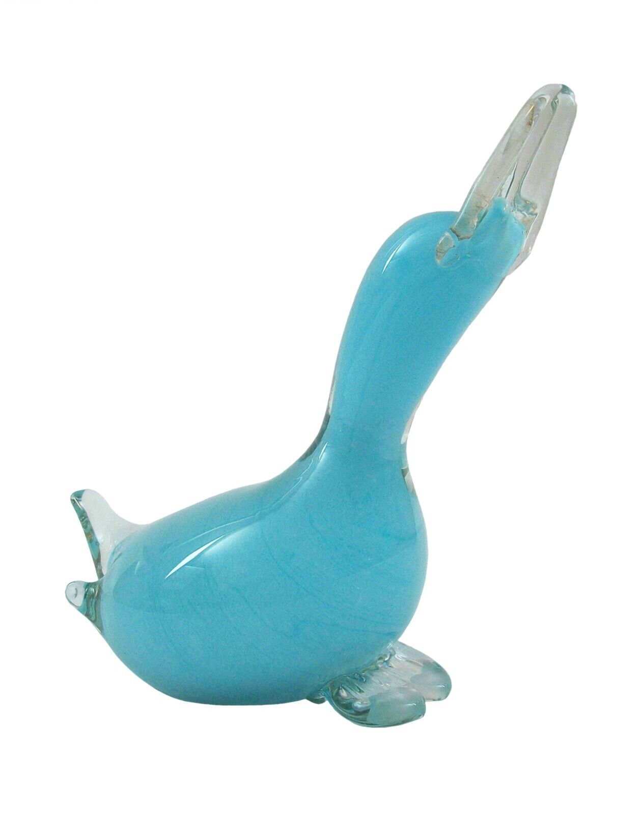 OY KUMELA - ARMANDO JACOBINO - Art Glass Duck Figure - Finland - Circa 1970\'s
