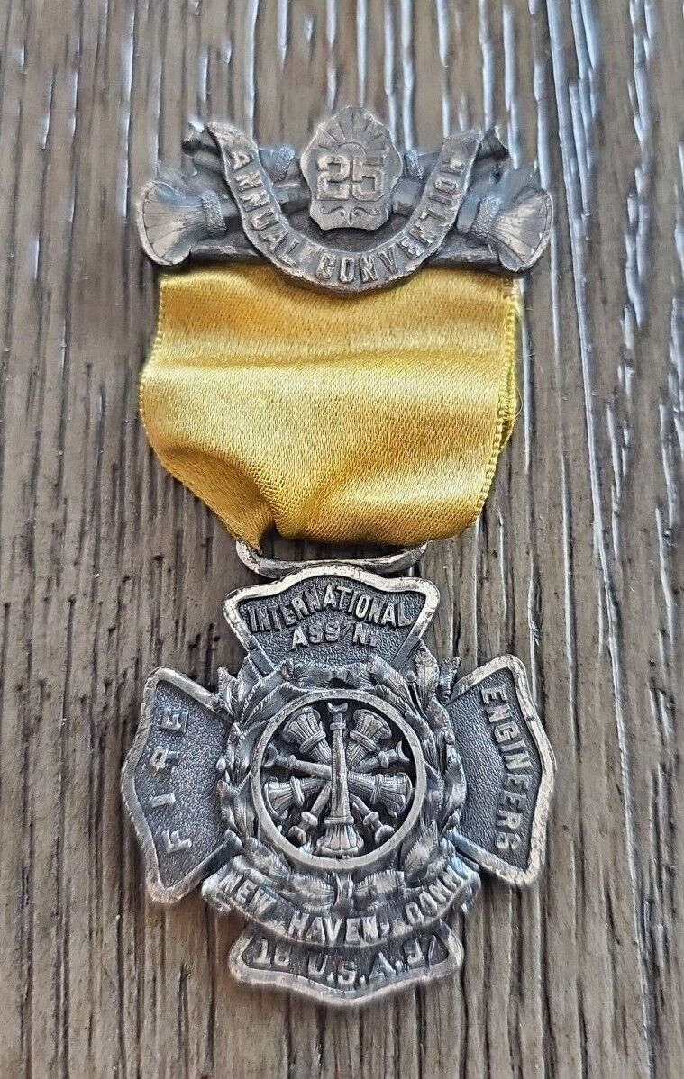 Vintage Rare International Association Of Fire Engineers Convention Pin 1897