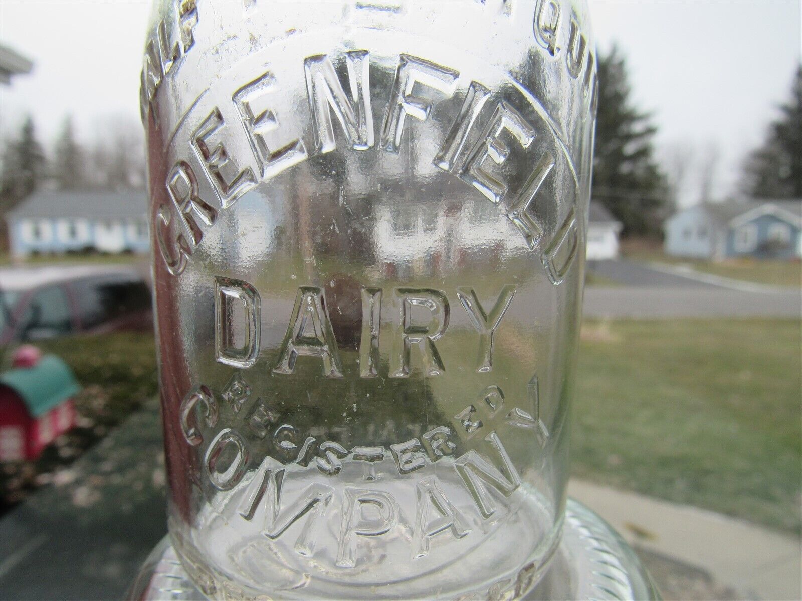 TREHP Milk Bottle Greenfield Dairy Co Greenfield MA FRANKLIN COUNTY 