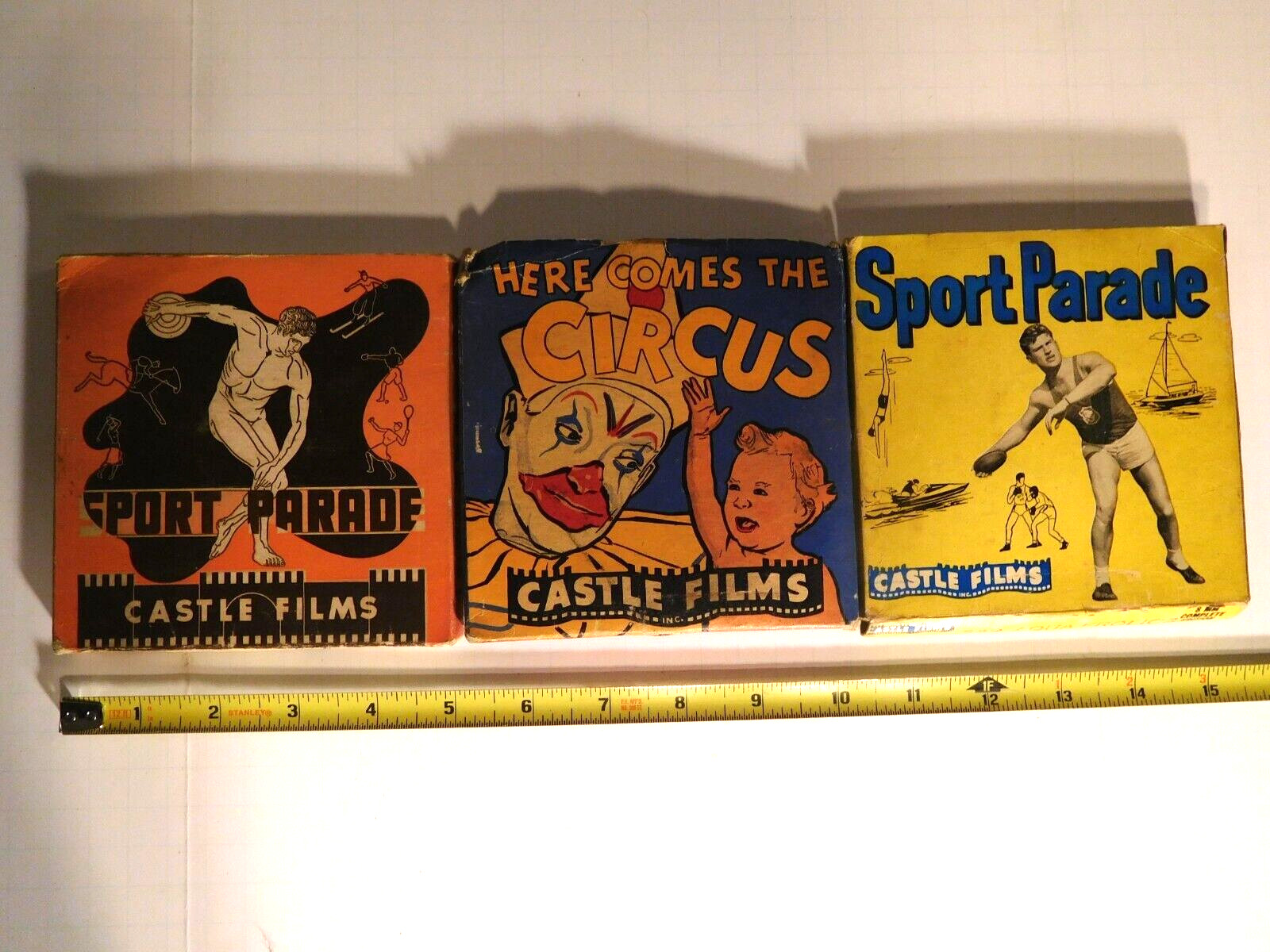 3 Vintage  8mm Tapes Here Comes the Circus & Sports Parade
