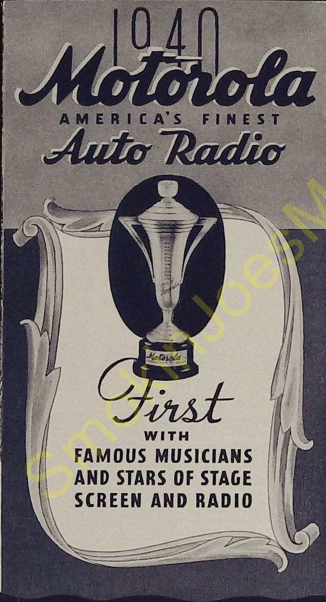 Vintage Advertisement 1940 Motorola America\'s Finest Auto Radio Catalog