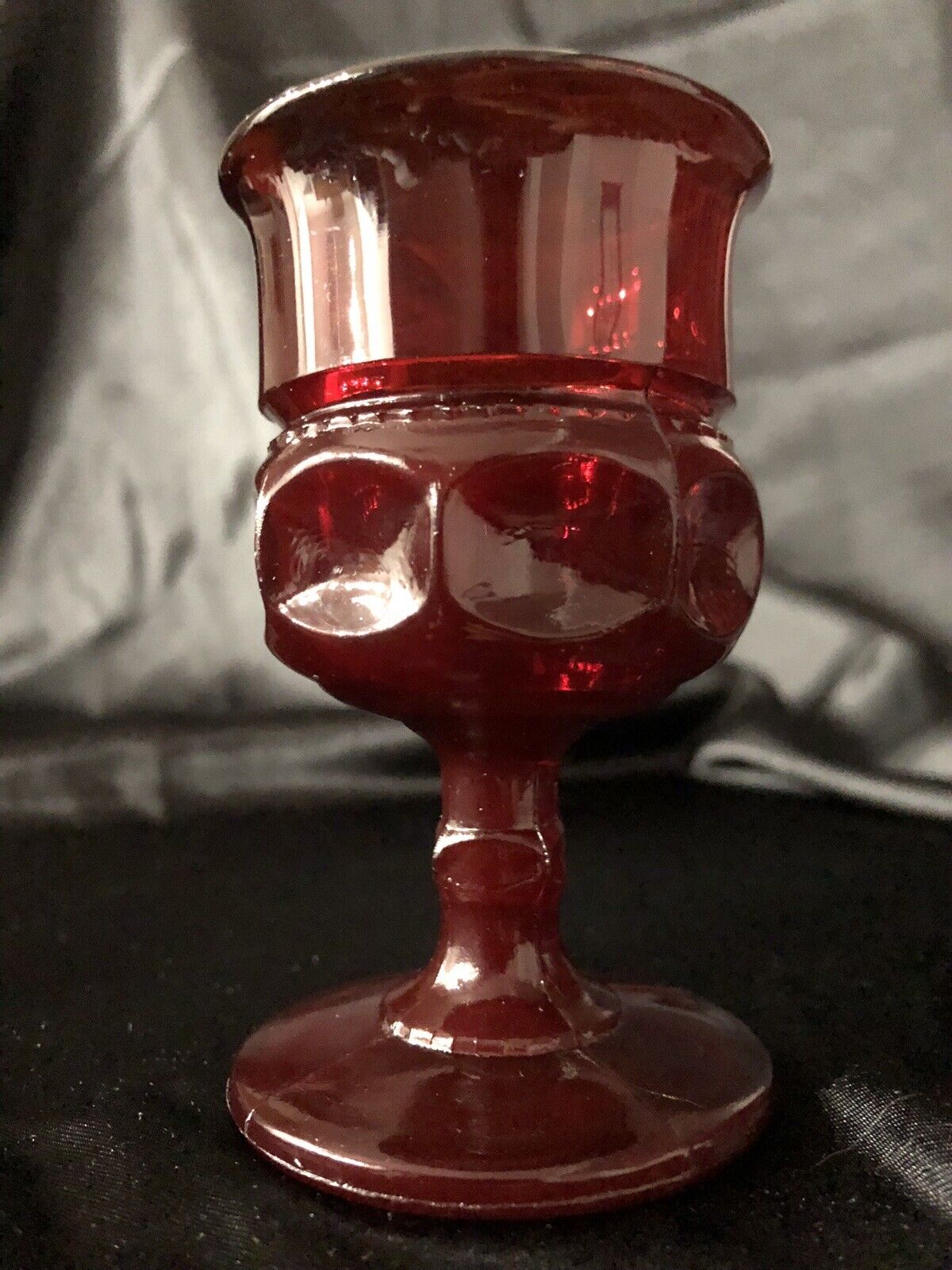 Vintage Fostoria Argus Ruby Red Cordial Goblet/Wine Glass