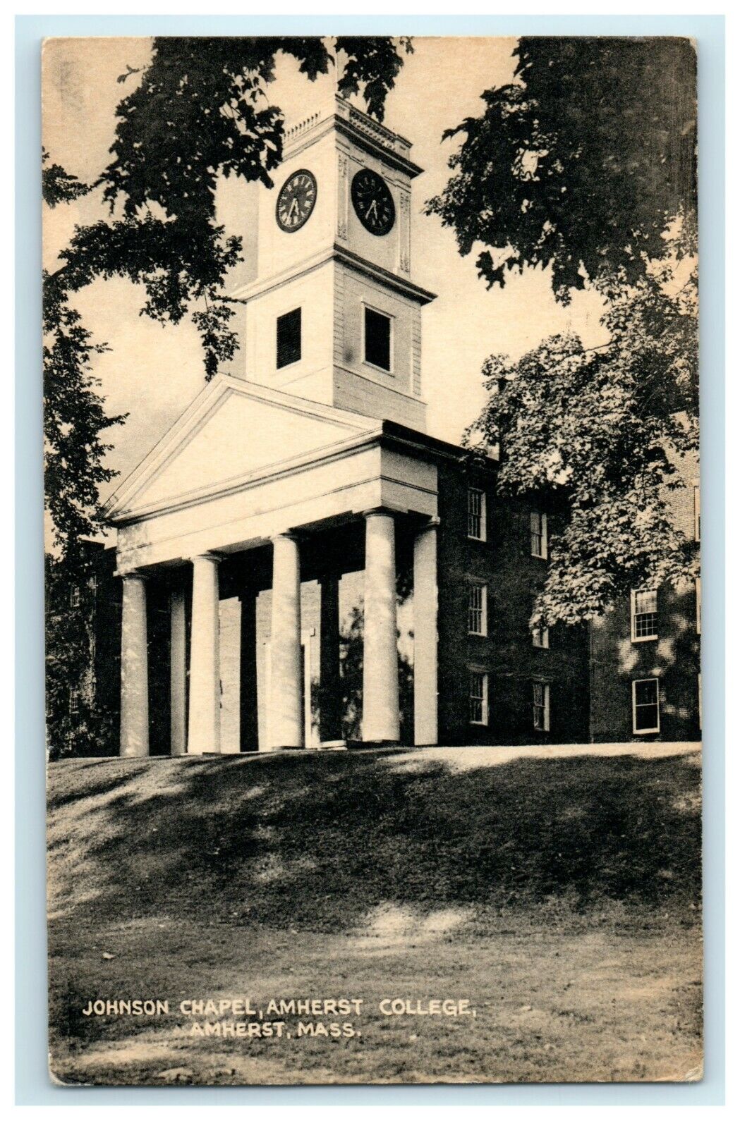 1915 Johnson Chapel Amherst College Massachusetts MA Antique Postcard