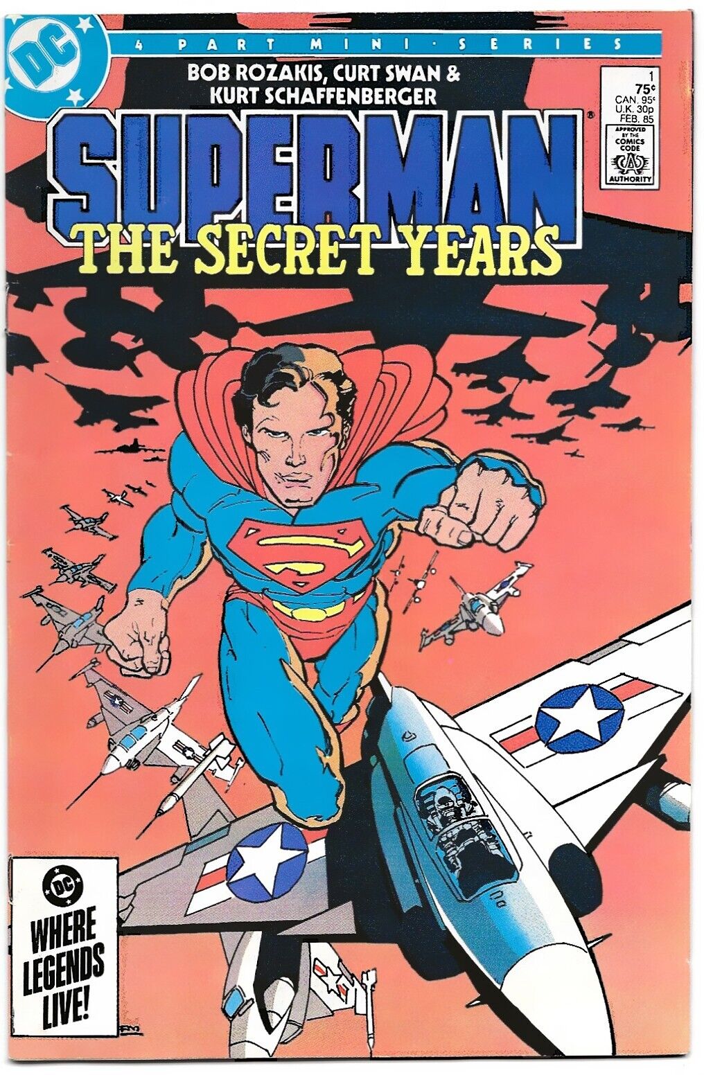 Superman: The Secret Years #1 (1985) Vintage Superboy w Frank Miller Cover Art