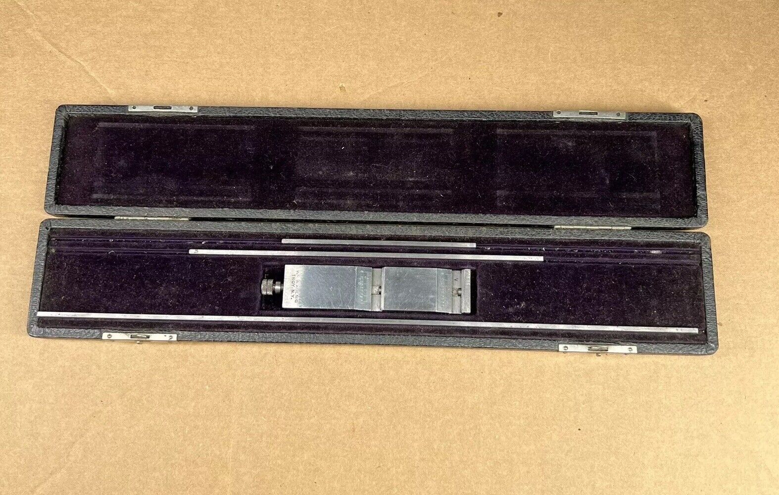 Vintage WMA KOENIG Machinist Depth Gage Vernier Scale Tool In Box