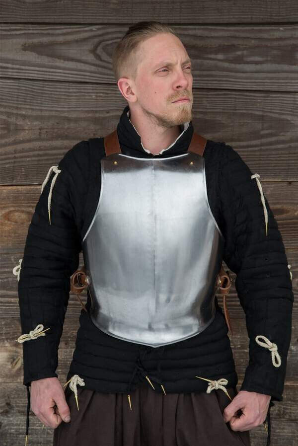 Larp 18ga Steel RFB Medieval Cuirass Knight Breastplate Warrior Armor Costume