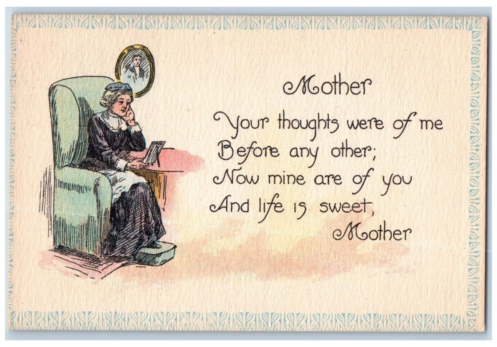 Bamforth Postcard Mother Your Thoughts Were Of Me Before Any Other c1910\'s