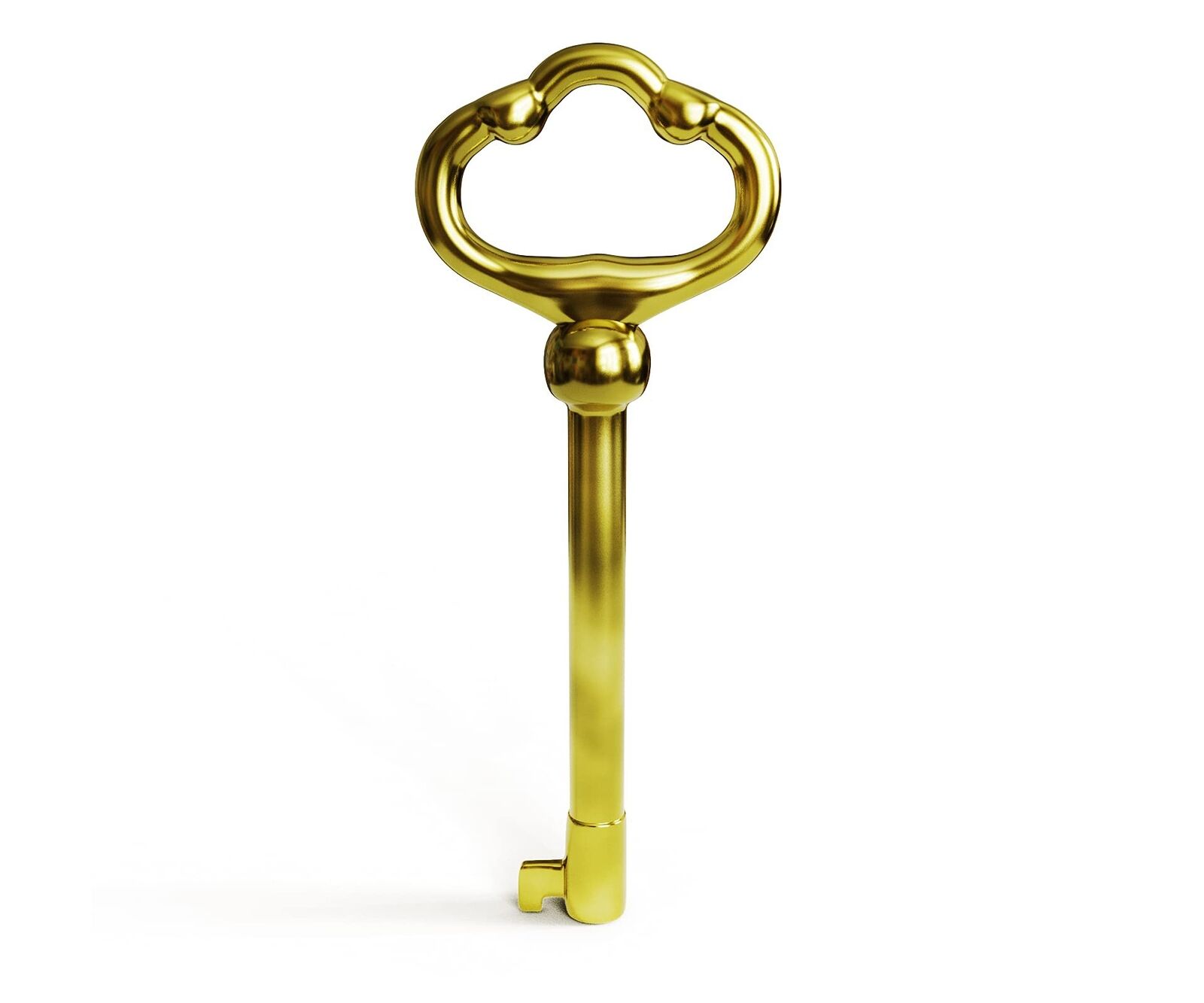KY-2 Skeleton Key Reproduction Brass Plate Hollow Barrel Key for Cabinets, Dr...