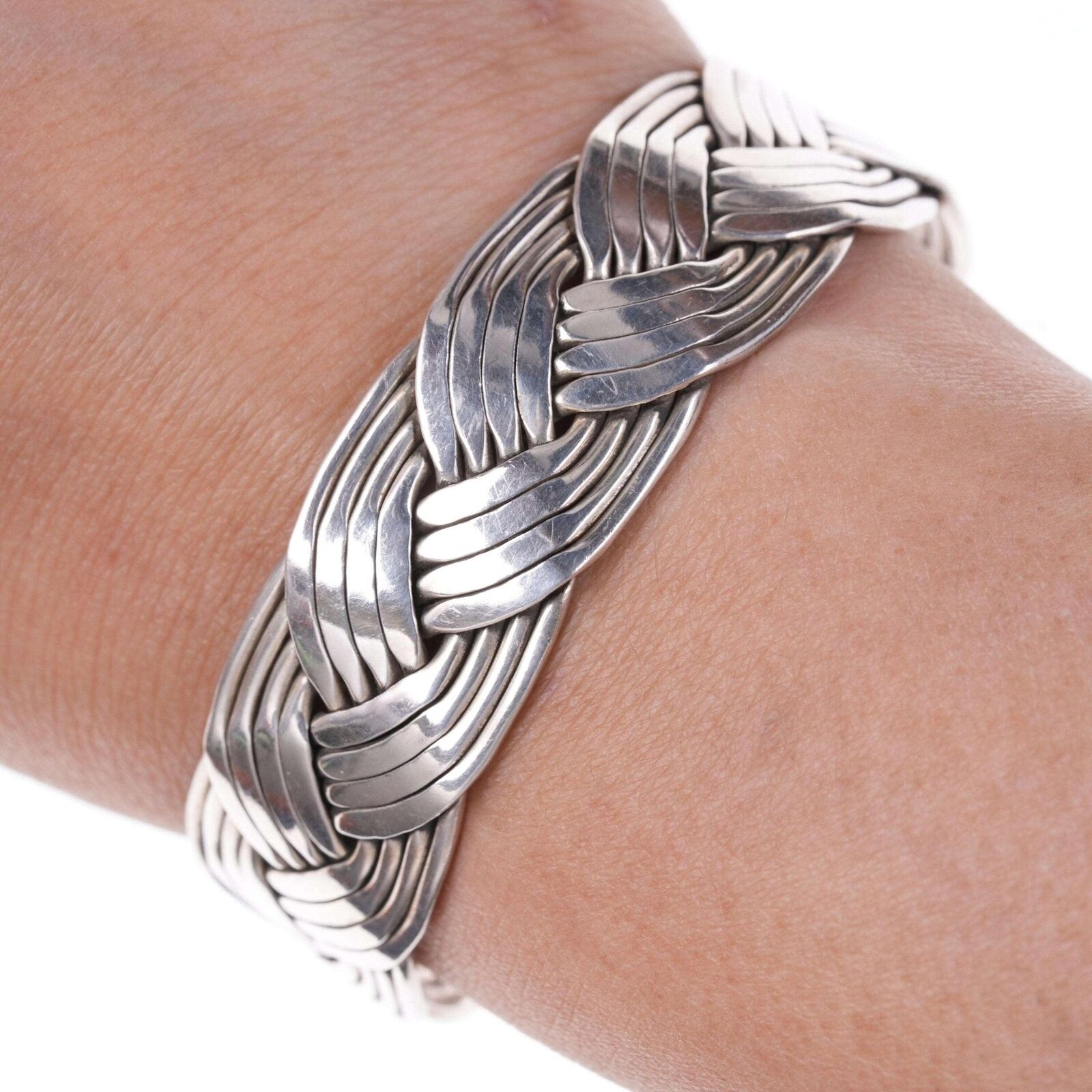 Retro Braided Mexican sterling bracelet