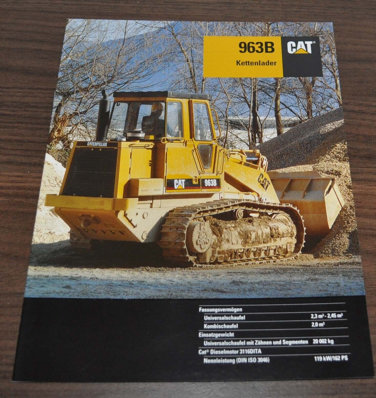 Caterpillar 963B Kettenlader Track-Type Loader Specification Brochure Prospekt D
