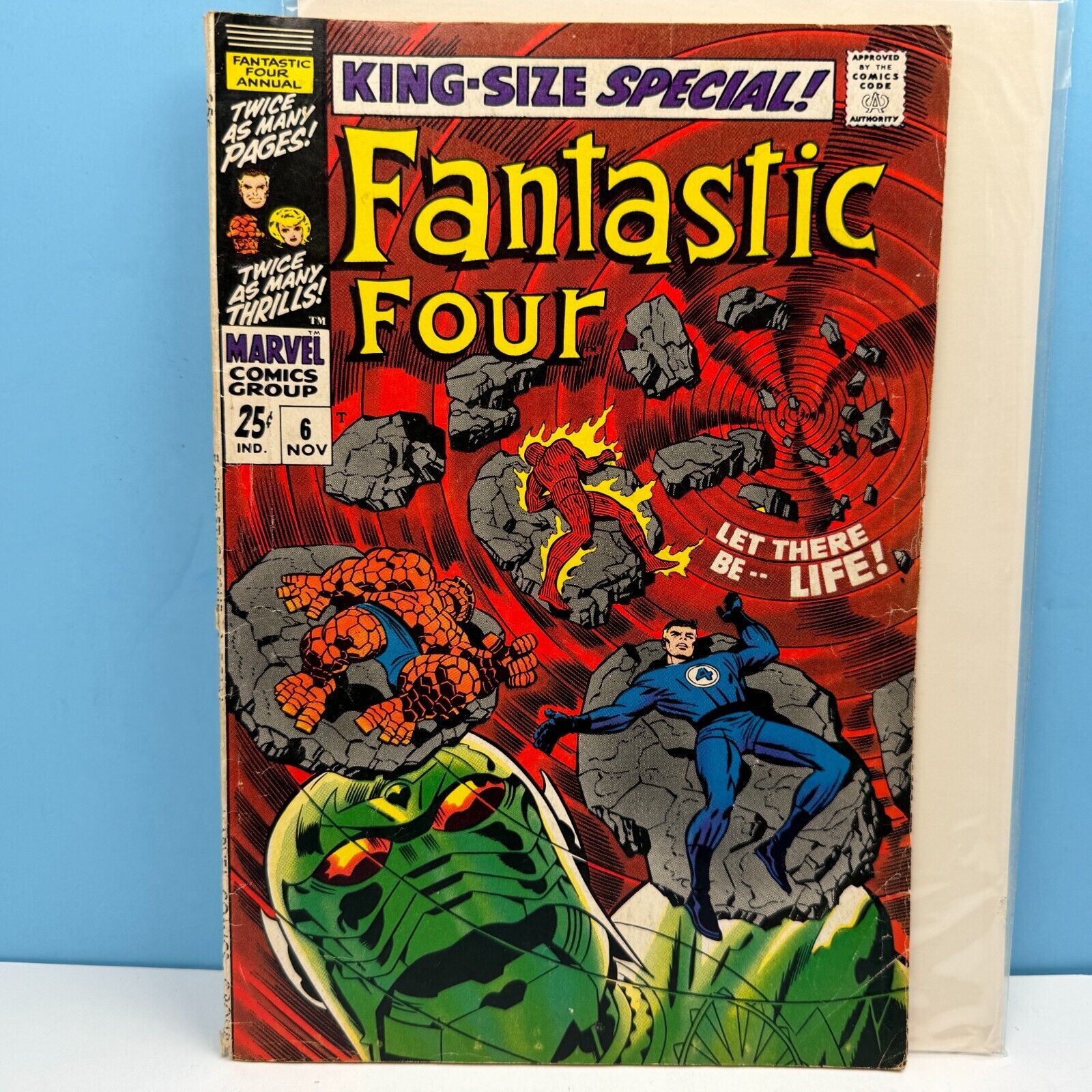 Fantastic Four Annual #6 7.5 VF OW/W Pages 1st Annihilus & Birth of Franklin