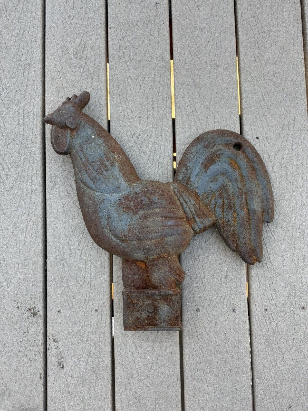 Antique Cast Iron Windmill Weight- A 20 ROOSTER