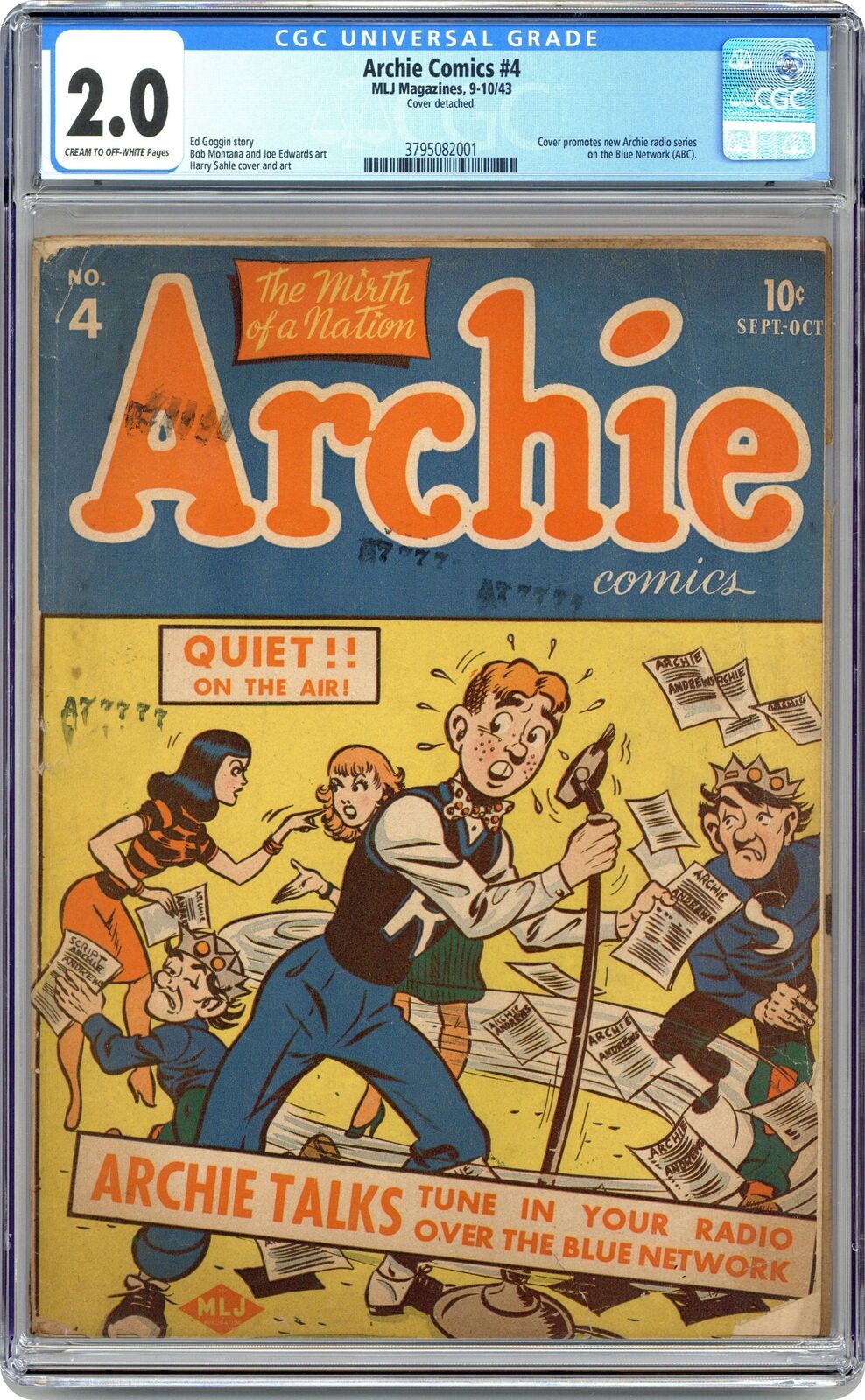 Archie #4 CGC 2.0 1944 3795082001
