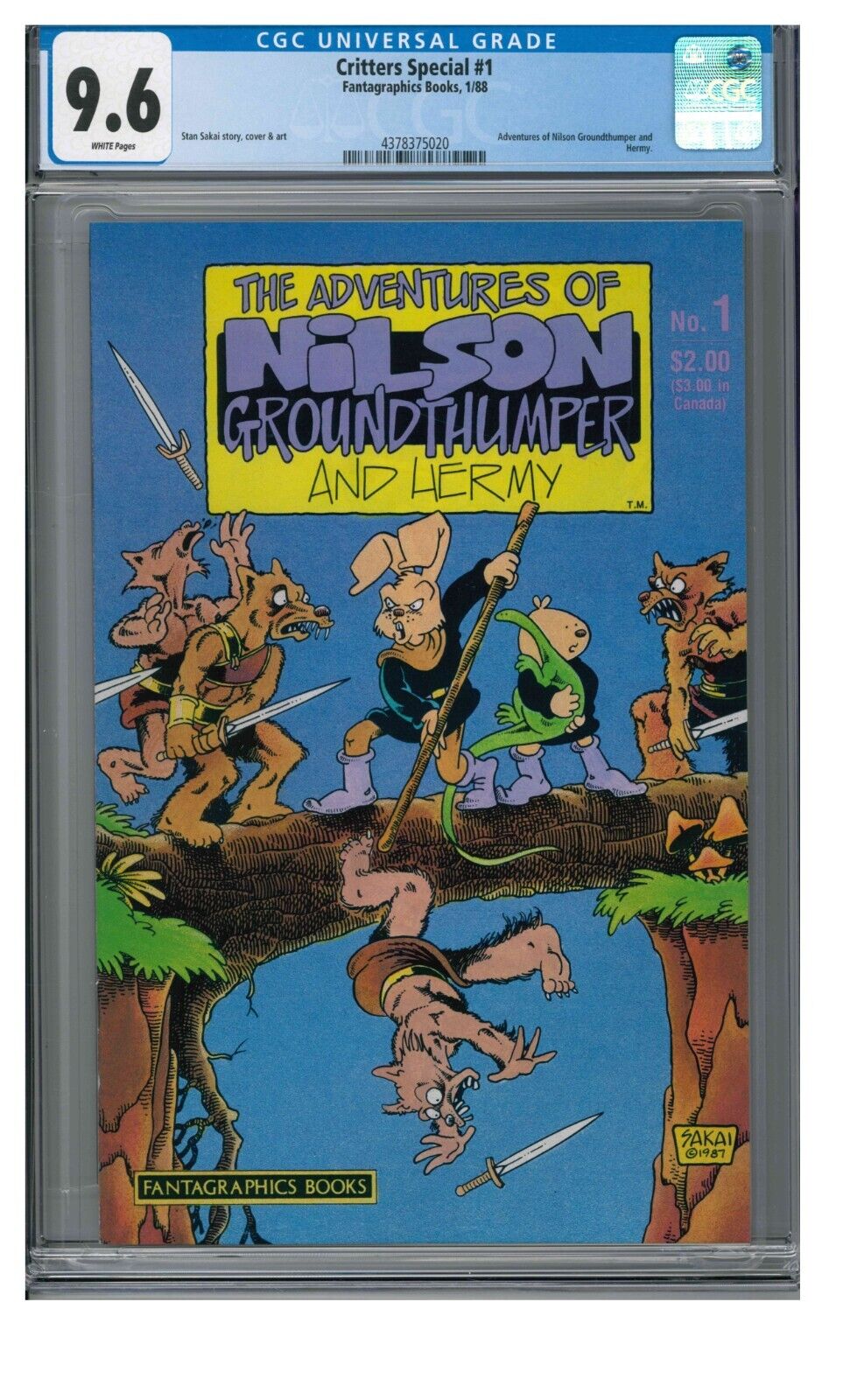 Critters Special #1 (1988) Fantagraphics Nilson Groundthumper CGC 9.6 PX002
