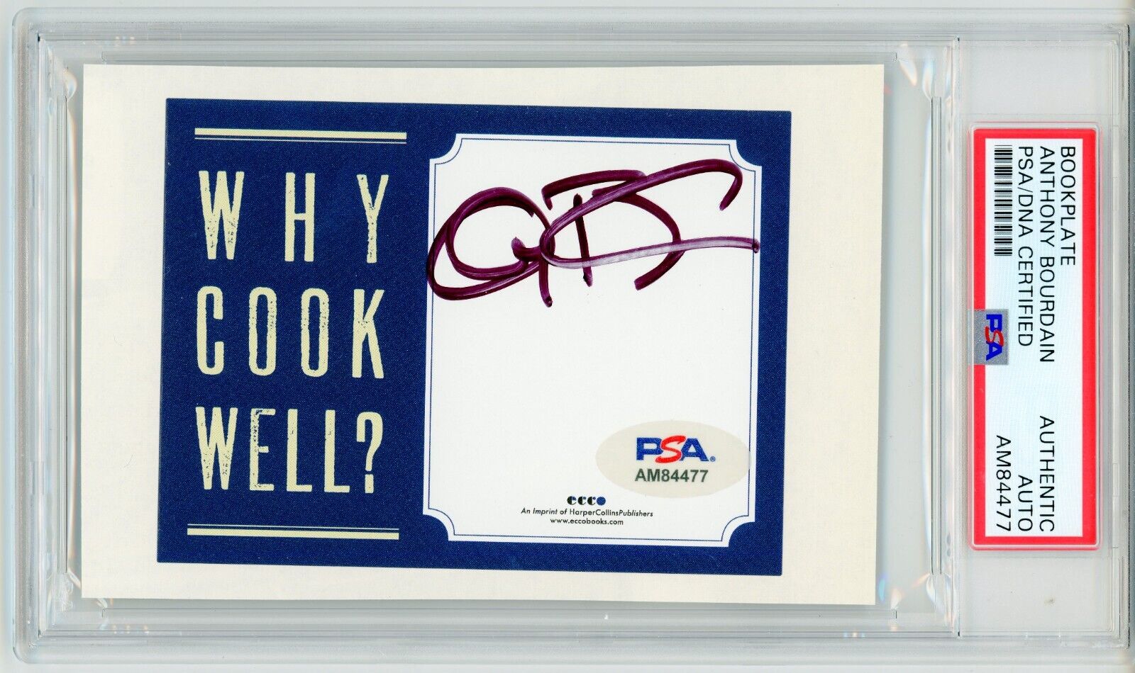 Anthony Bourdain ~ Signed Autographed \