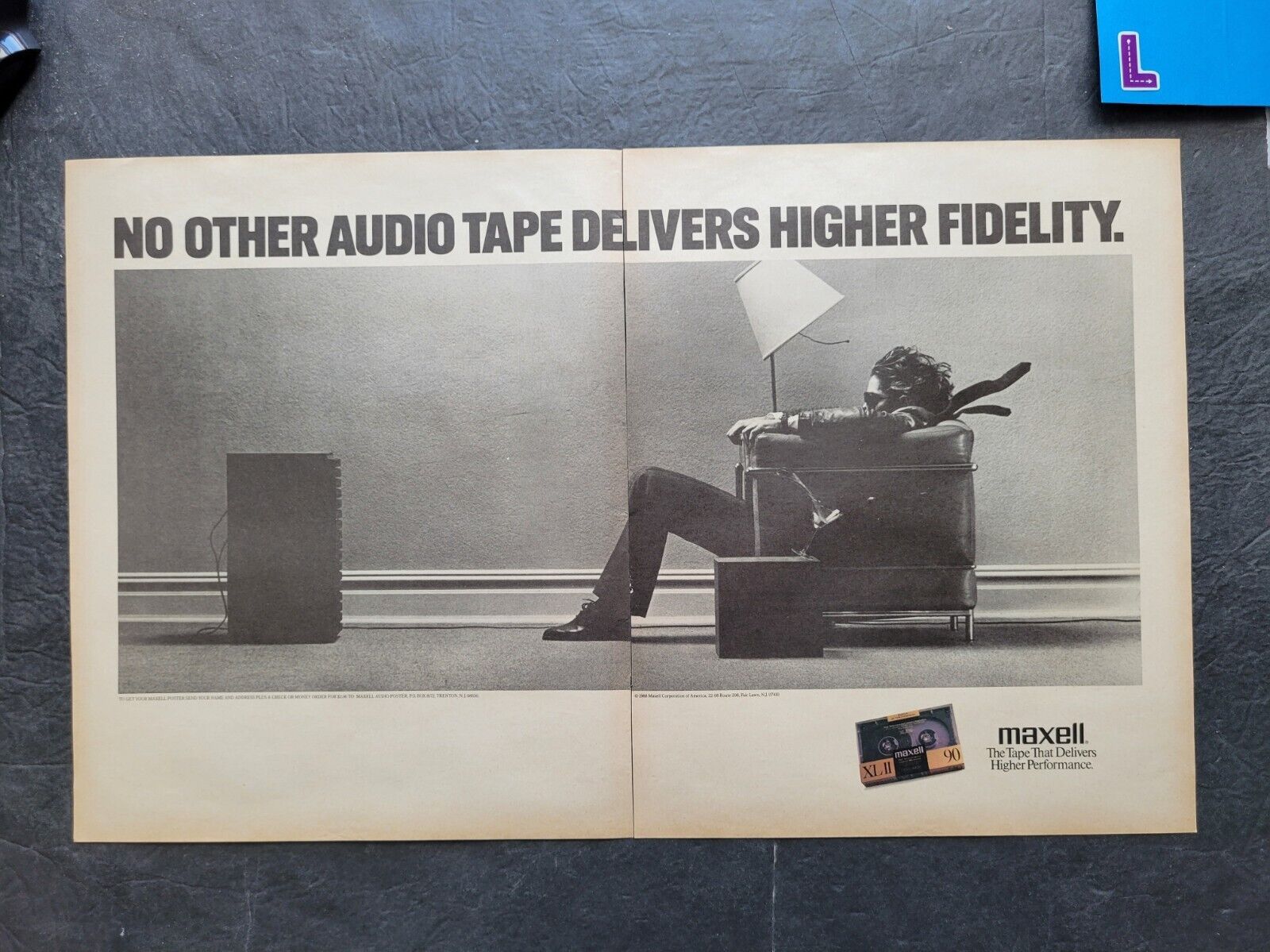 Maxell Audio Blank Tapes Promo 2 Page Print Advertisement Vintage 1989