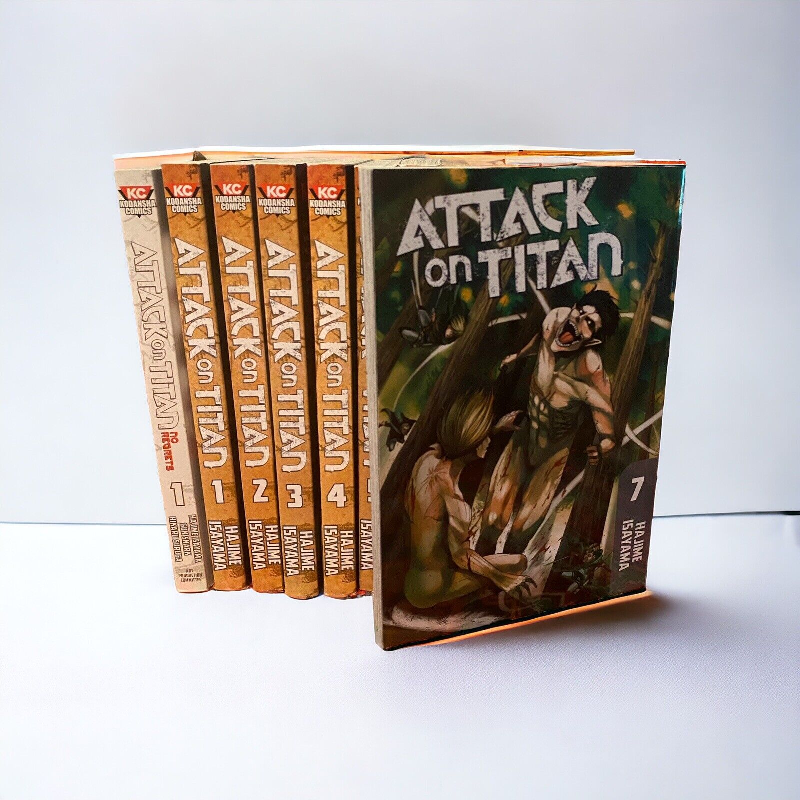 BRAND NEW Attack on Titan Hajime Isayama Manga 1-7 & 1 No Regrets Lot English 
