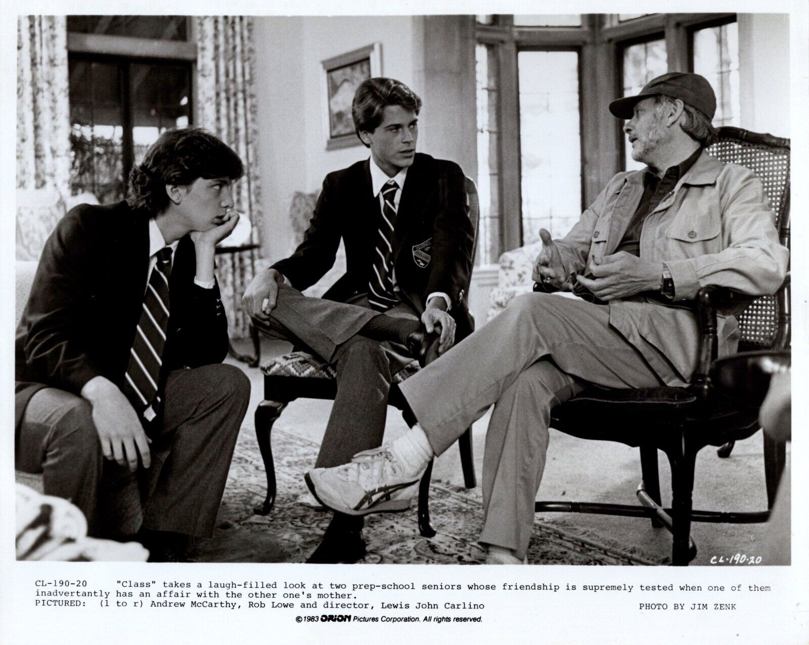 Rob Lowe + Andrew McCarthy + Director Lewis John Carlino (1983) ❤ Photo K 468