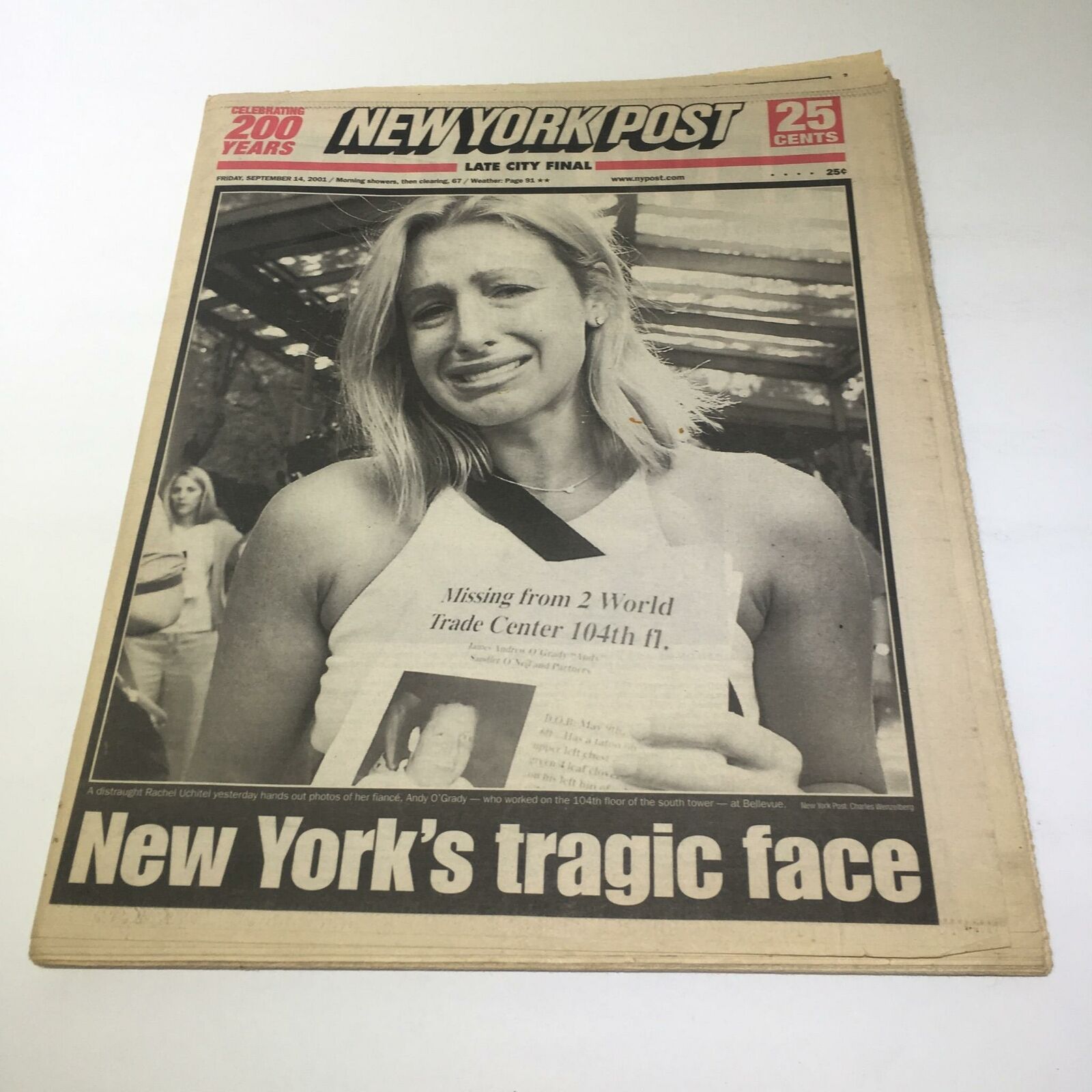 New York Post: Sept 14 2001, New York\'s Tragic Face