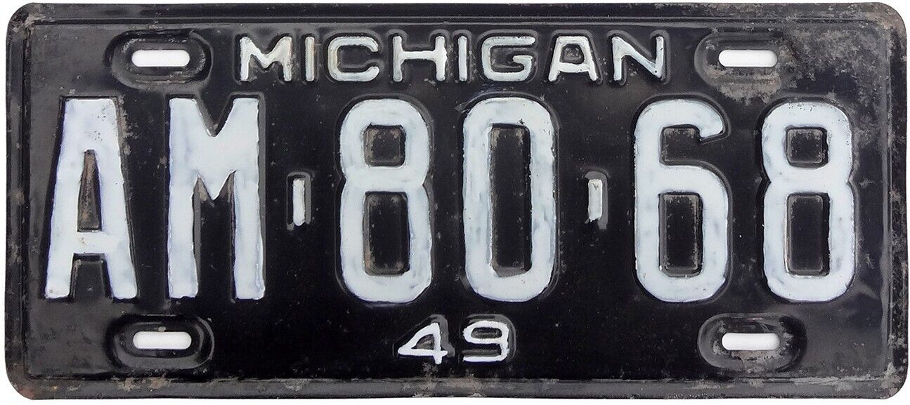 1949 MICHIGAN license plate  (GIBBY GOOD)