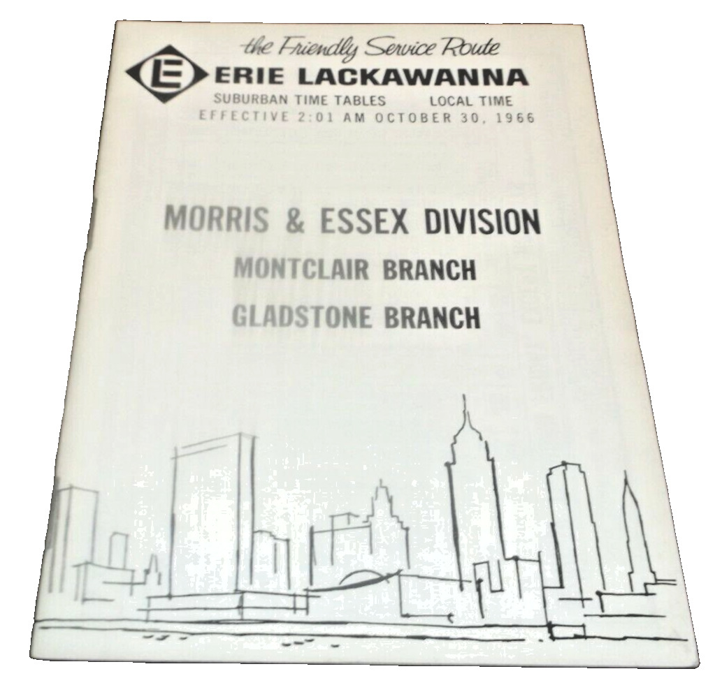 OCTOBER 1966 ERIE LACKAWANNA FORM 10A MORRIS & ESSEX DIVISION PUBLIC TIMETABLE