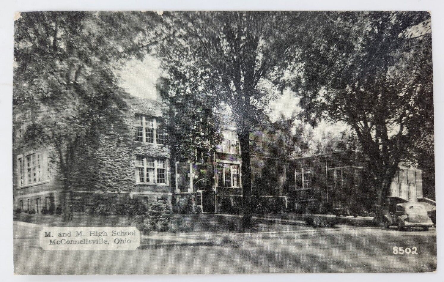 M and M High School McConnellsville Ohio OH c1941 Vintage Postcard