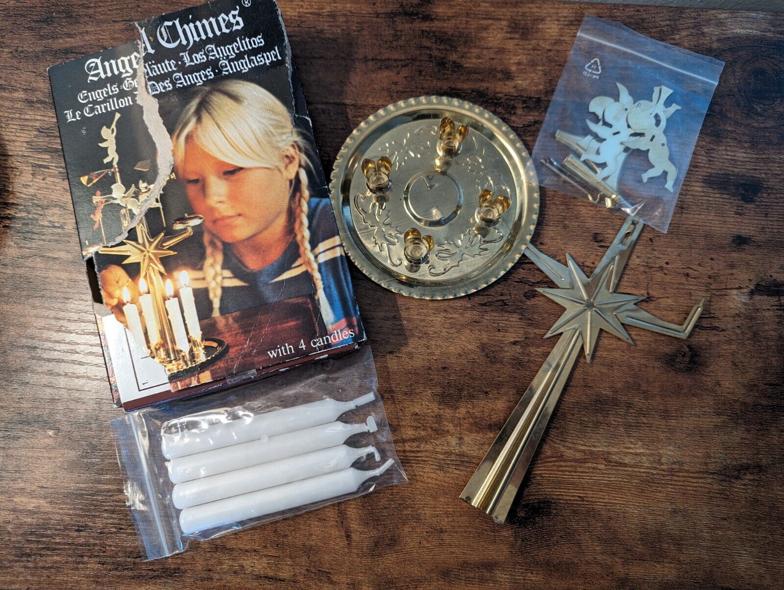 AUTHENTIC SWEDISH ANGEL CHIMES & CANDLES, MADE IN SWEDEN, NEW