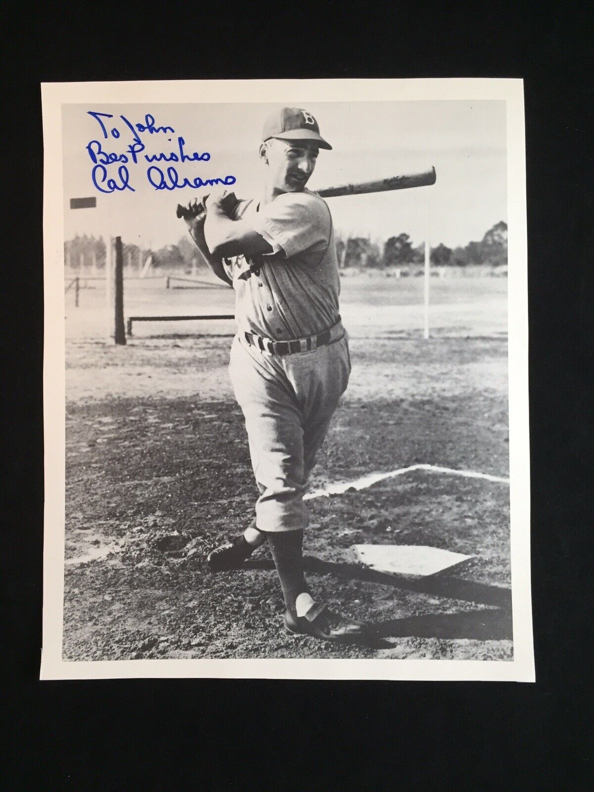 Cal Abrams Brooklyn Dodgers Autographed Photo