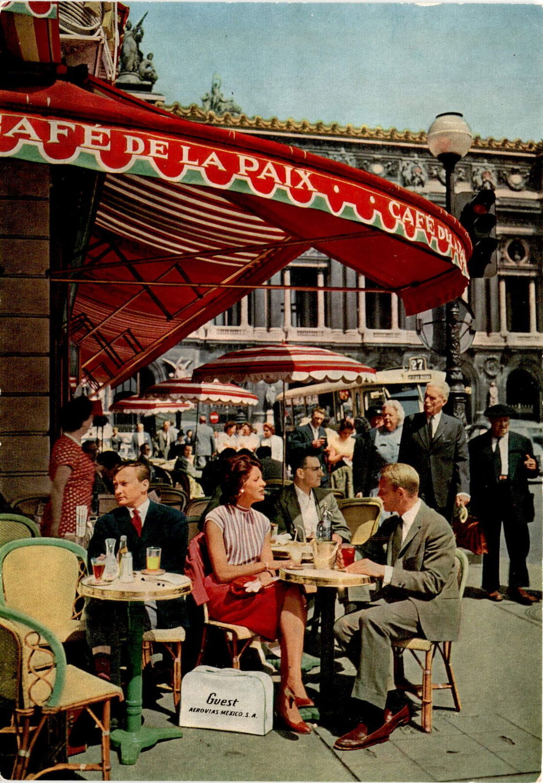 Paris, Café de la Paix, Opera Square, Opera Garnier Postcard