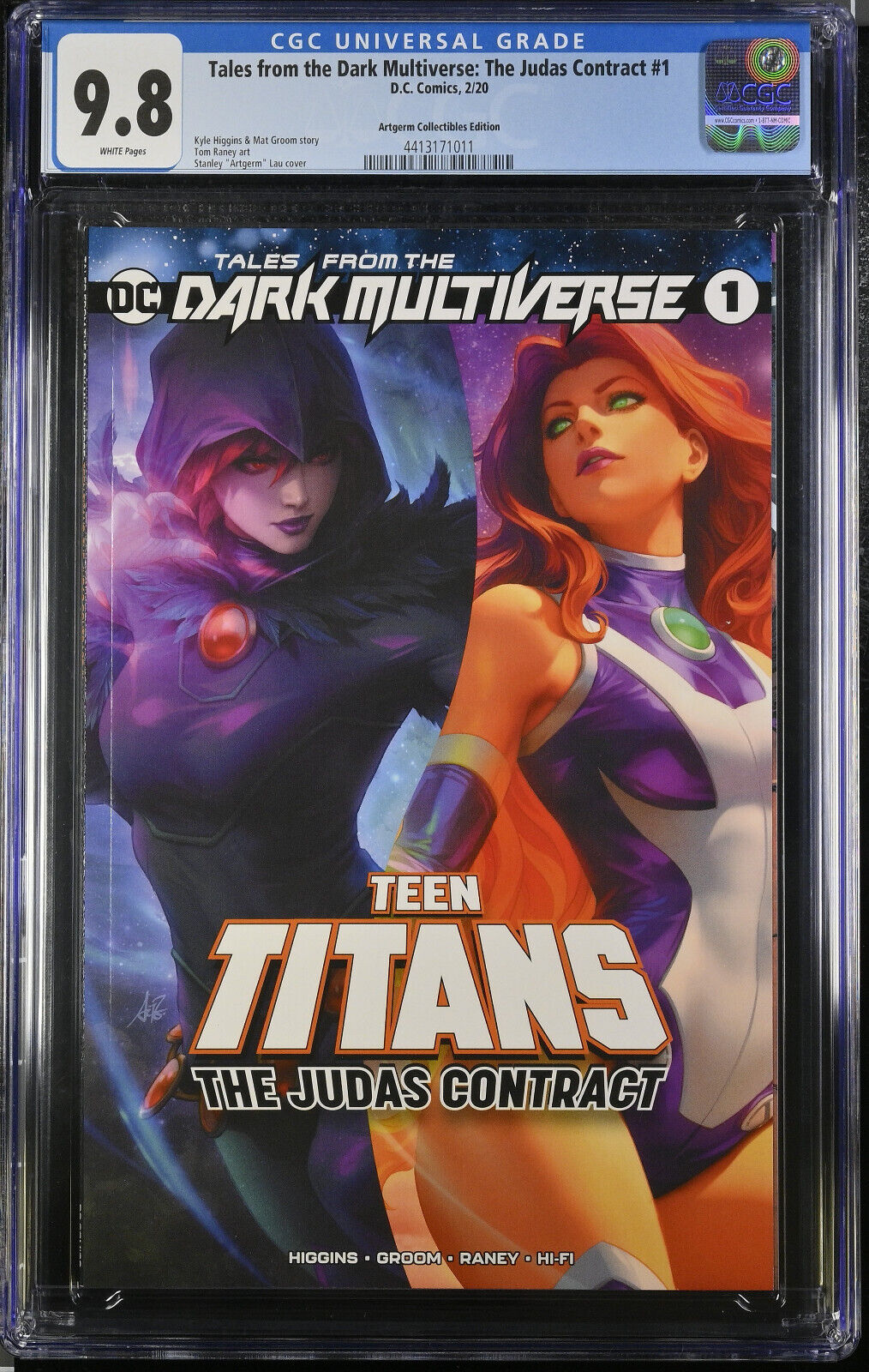 Teen Titans: Judas Contract #1 Stanley \'Artgerm\' Lau Trade Variant CGC 9.8