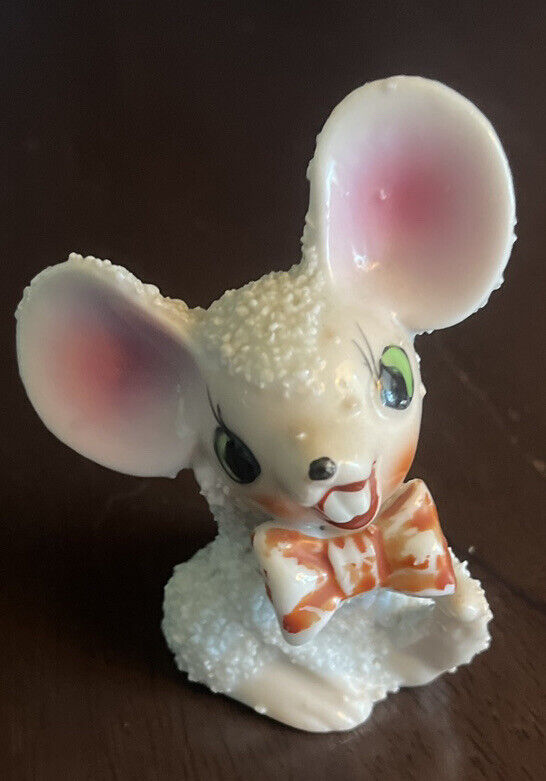 Mouse Figurine - Popcorn Finish 3 1/4” Made In Japan VTG
