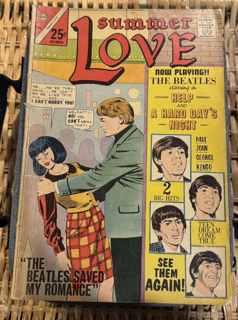 Summer Love #47 Charlton Comics Oct. 1966 Beatles on cover Great Condition