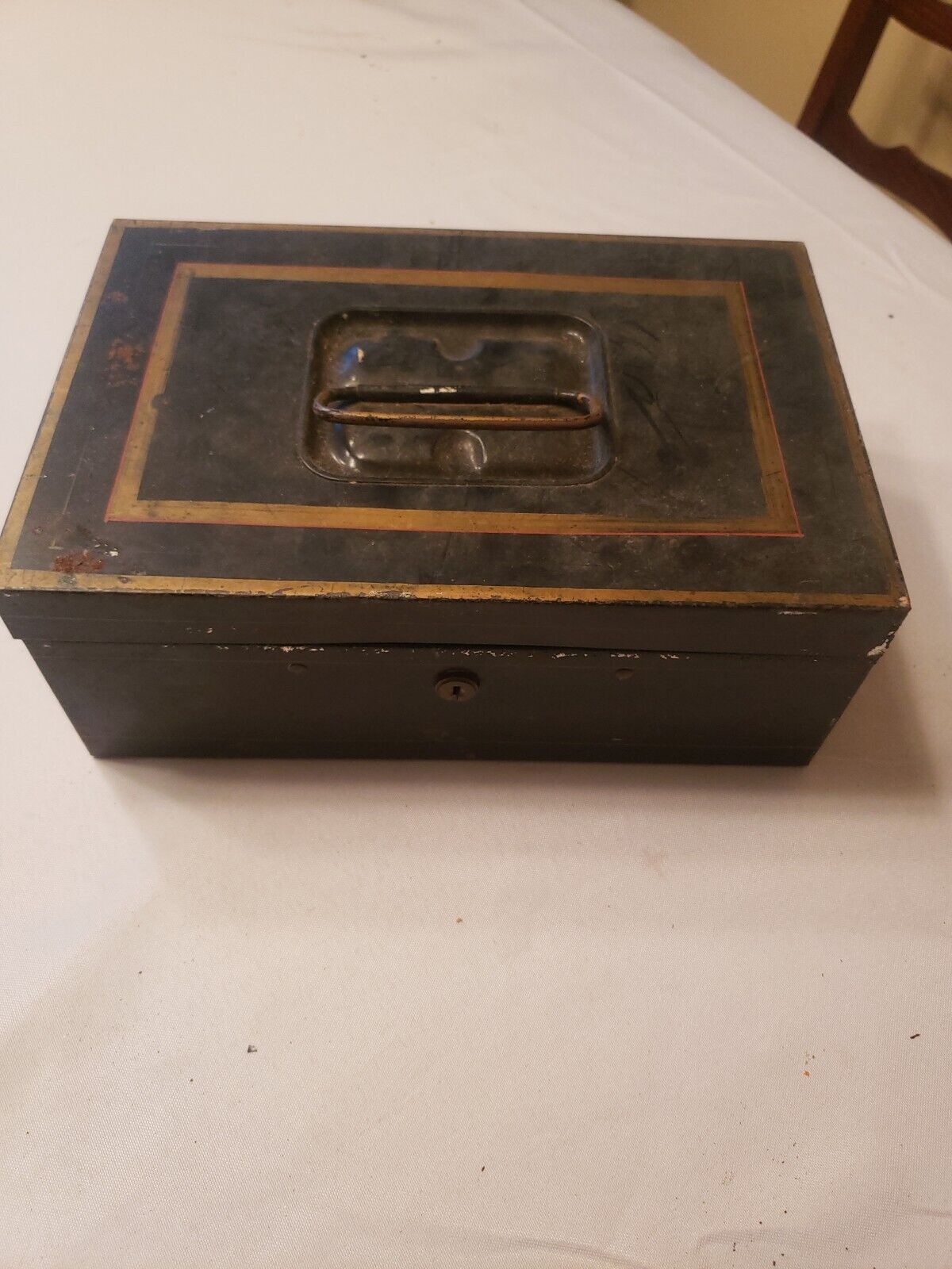 Very Interesting Vintage Metal Box No Keys